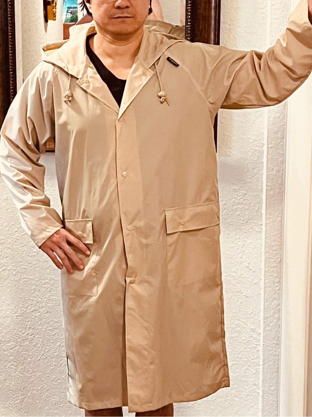 Unisex Rochas Hooded Shell Jacket — Beige - Picture 2 of 12